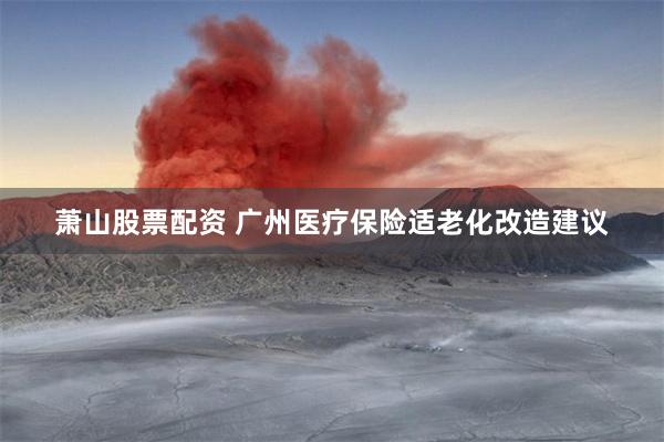 萧山股票配资 广州医疗保险适老化改造建议